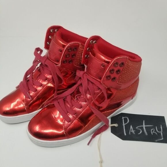 PASTRY BRIGHT RED SNEAKERS. SIZE 7 - Picture 2 of 12